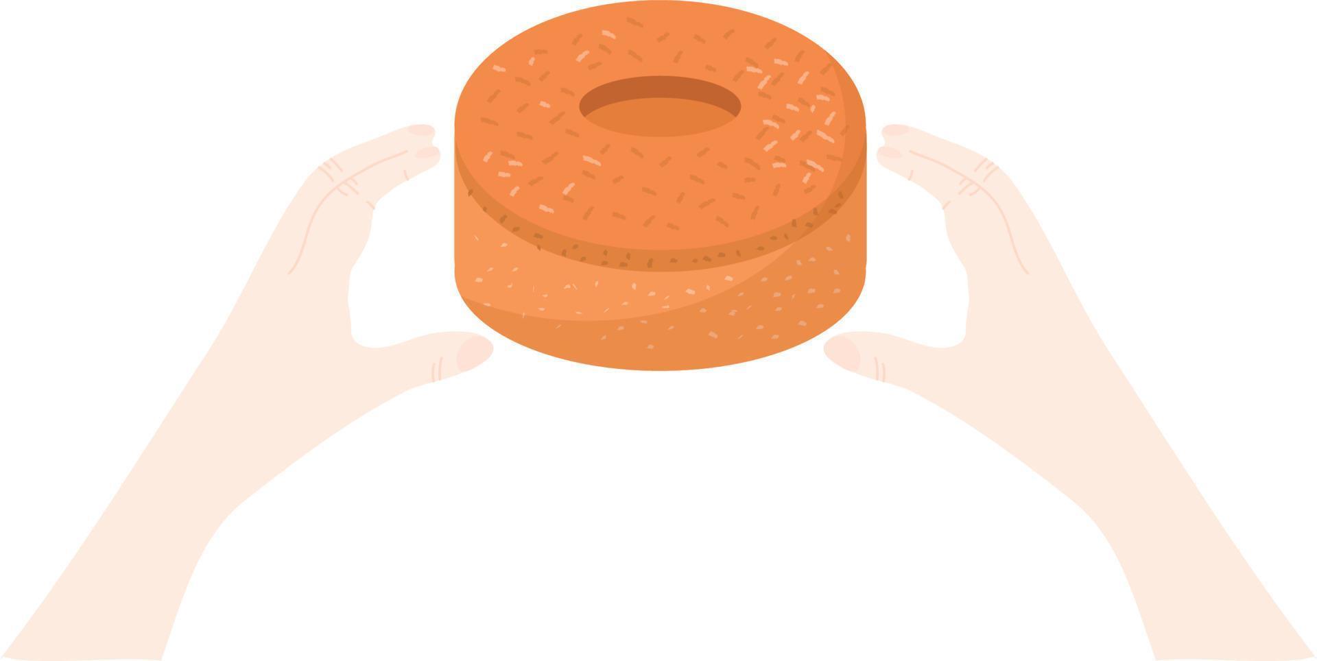 pane, illustrazione nel un' cartone animato stile. logo per caffè, ristoranti, caffè negozi, ristorazione. vettore