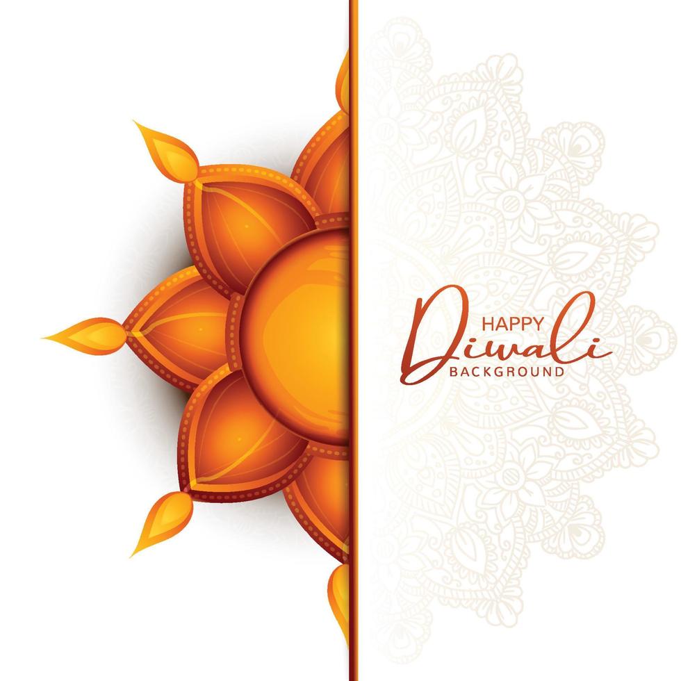 decorativo olio lampada Diwali Festival celebrazione vacanza carta sfondo vettore