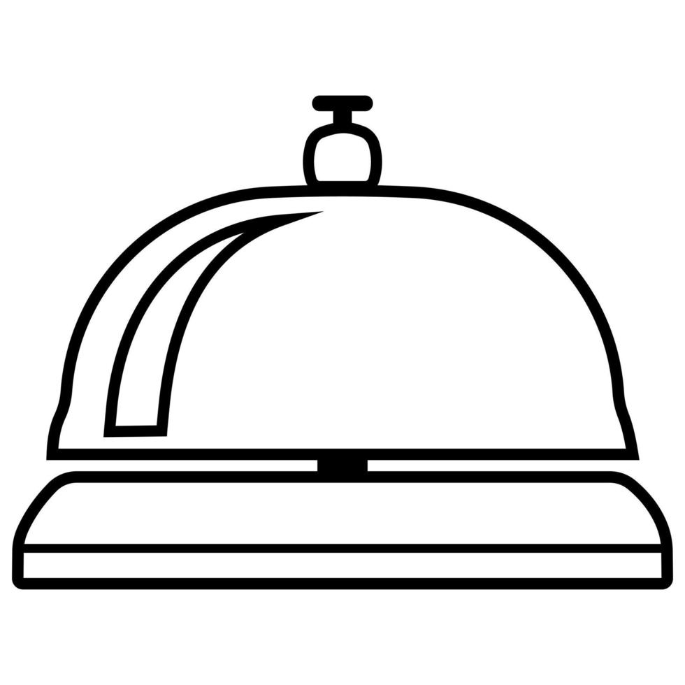 Hotel campana icona nel neumorfico stile per ui UX design. servizio campana icona nel cartone animato 3d stile, vettore illustrazione plastica volumetrica ricezione campana.