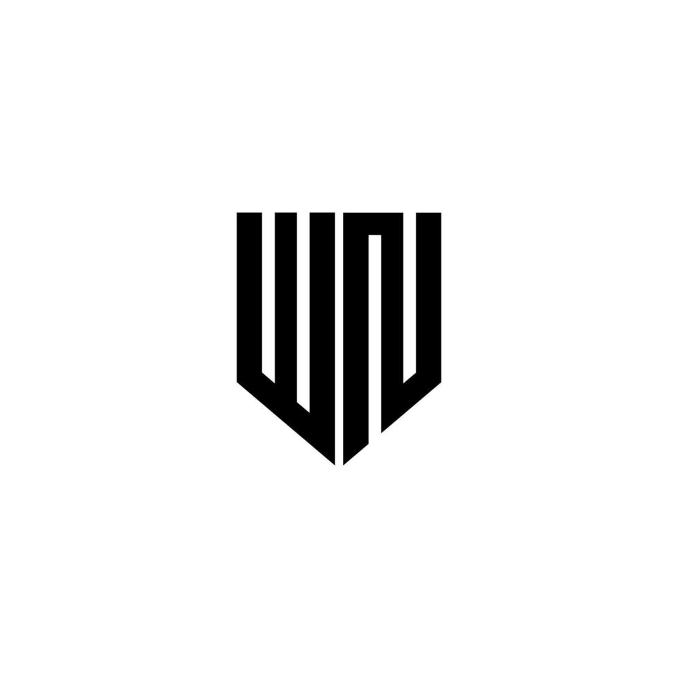 wn lettera logo design con bianca sfondo nel illustratore. vettore logo, calligrafia disegni per logo, manifesto, invito, eccetera.