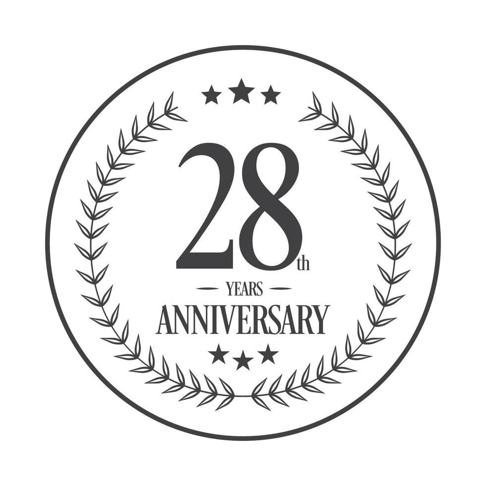 lusso 28th anniversario logo illustrazione vettore.libero vettore illustrazione gratuito vettore