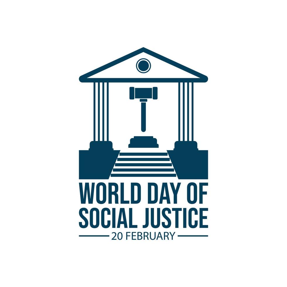 mondo giorno sociale giustizia vettore Immagine