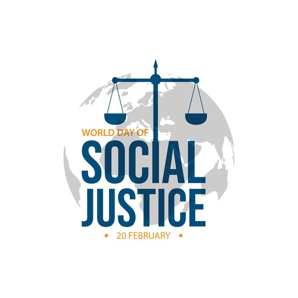 20 febbraio mondo giorno di sociale giustizia vettore