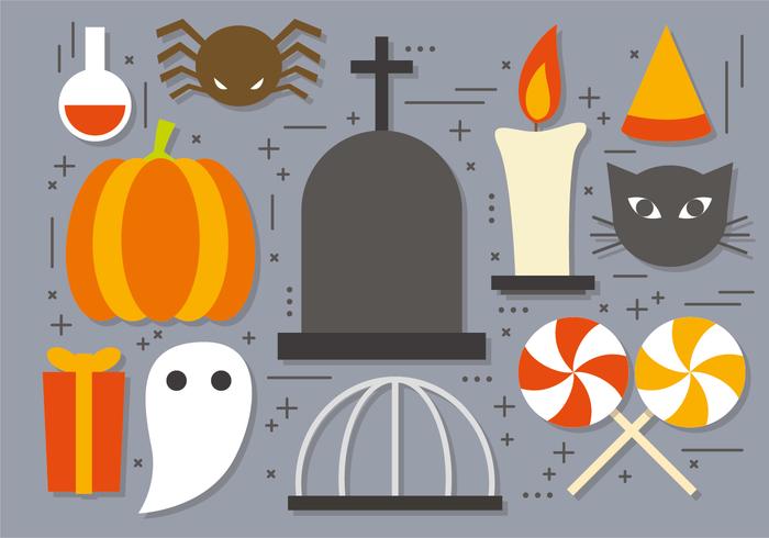 Divertimento icone vettoriali di Halloween