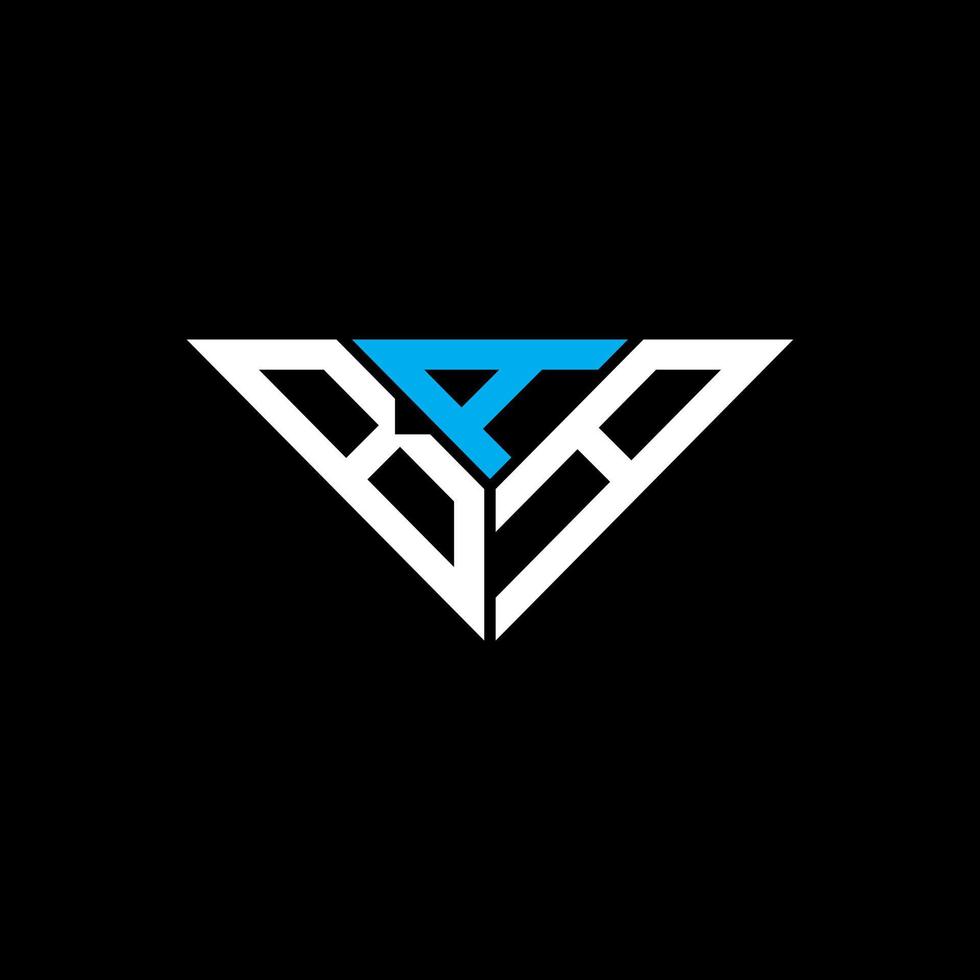 baa lettera logo creativo design con vettore grafico, baa semplice e moderno logo nel triangolo forma.