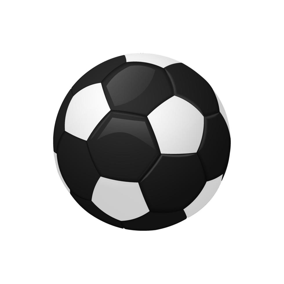 nero calcio o calcio palla sport attrezzatura icona vettore