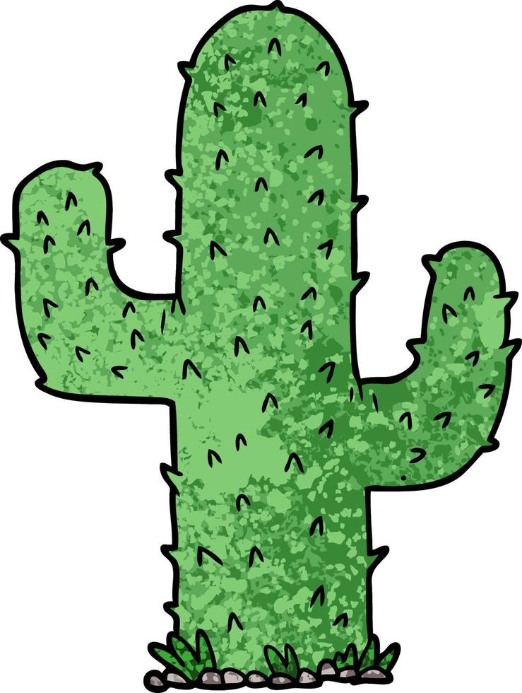 cartone animato verde cactus vettore