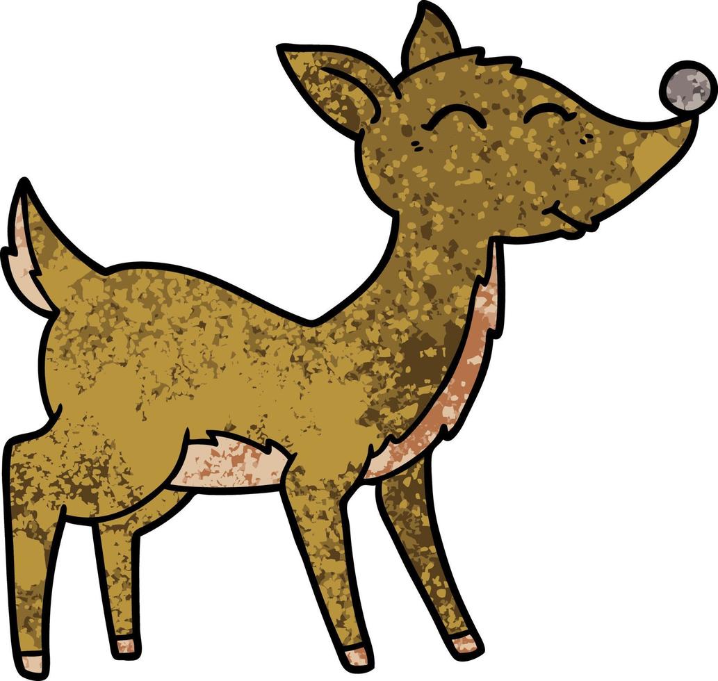 cartone animato scarabocchio personaggio cervo vettore