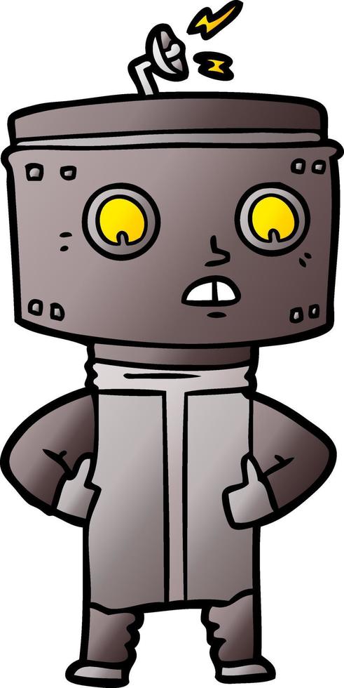 cartone animato robot personaggio vettore