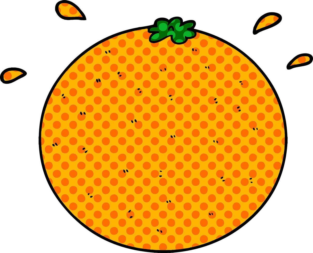 cartone animato scarabocchio arancia vettore