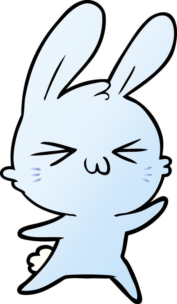 coniglio simpatico cartone animato vettore