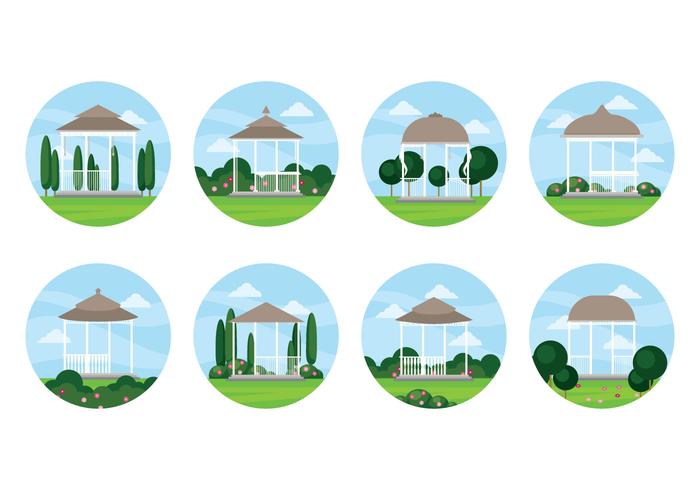 Matrimonio gratuito Gazebo Vector