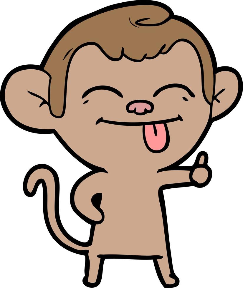 divertente cartone animato scimmia vettore