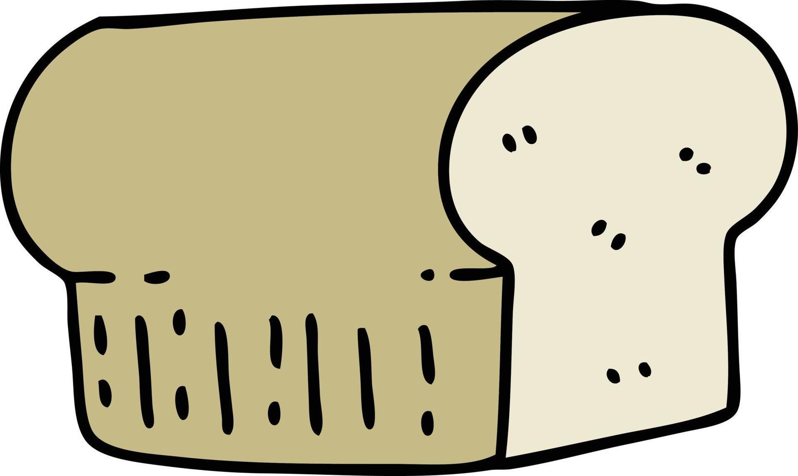 cartone animato pagnotta di grano intero pane vettore