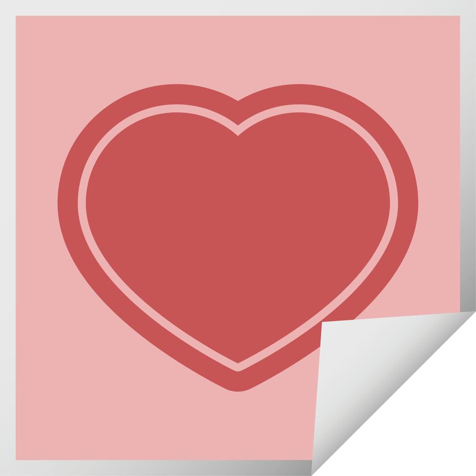 cuore simbolo grafico vettore illustrazione piazza etichetta