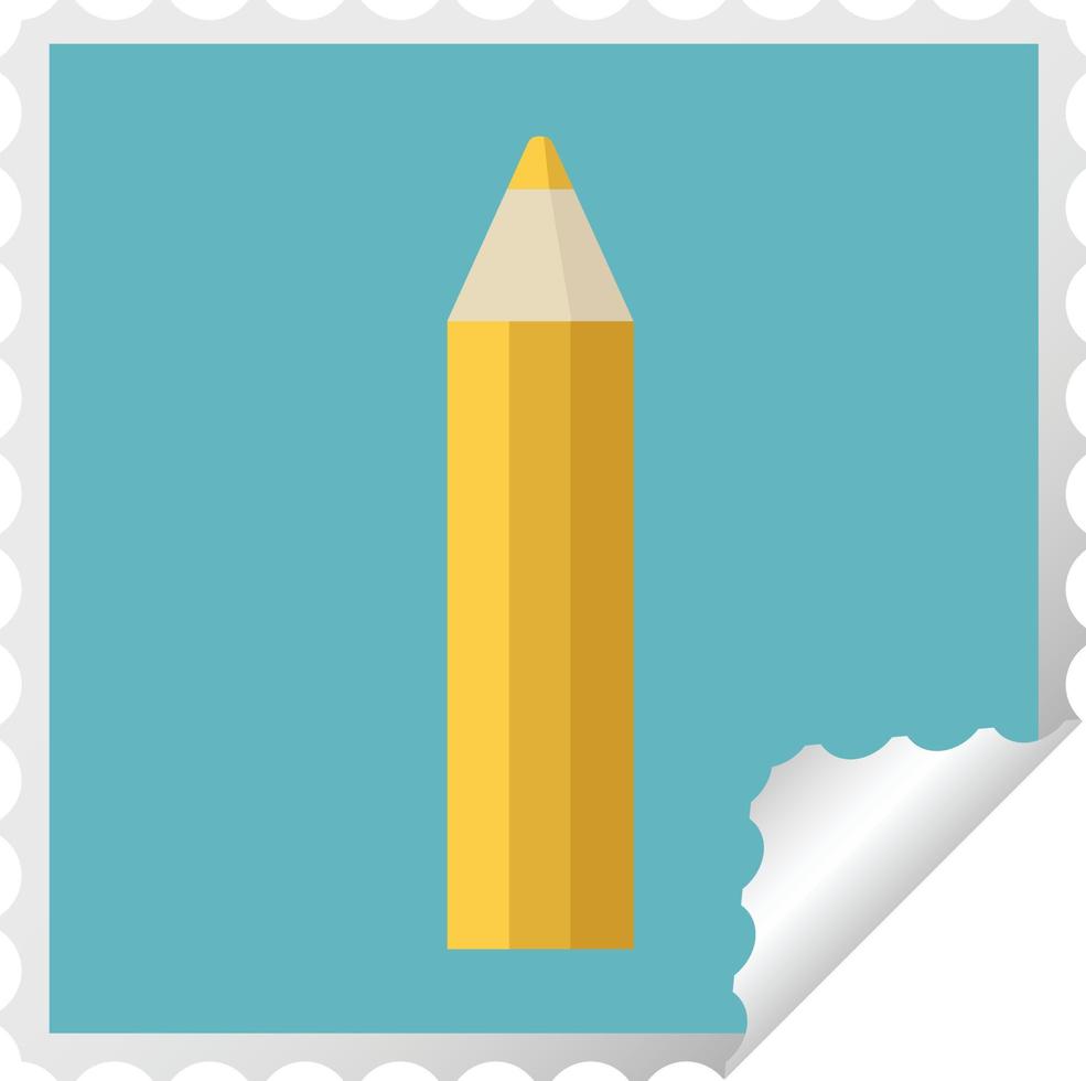 arancia colorazione matita grafico piazza etichetta francobollo vettore