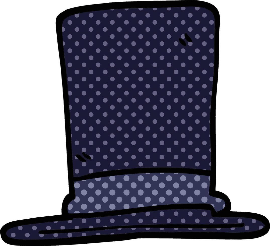 comico libro stile cartone animato superiore cappello vettore