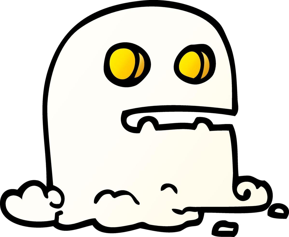 vettore pendenza illustrazione cartone animato spaventoso fantasma