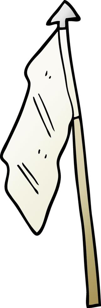 vettore pendenza illustrazione cartone animato bianca bandiera