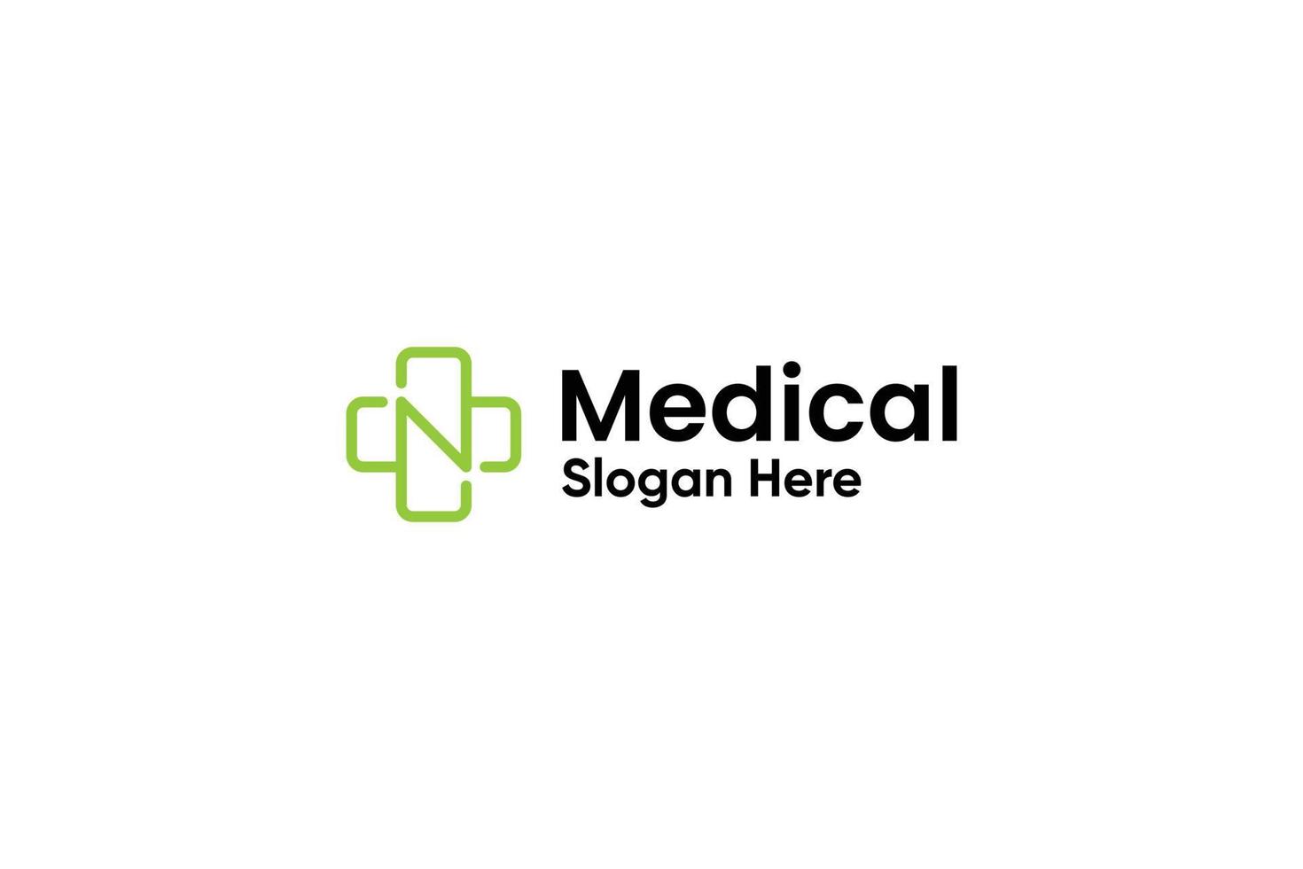 medico clinica farmaceutico logo design vettore