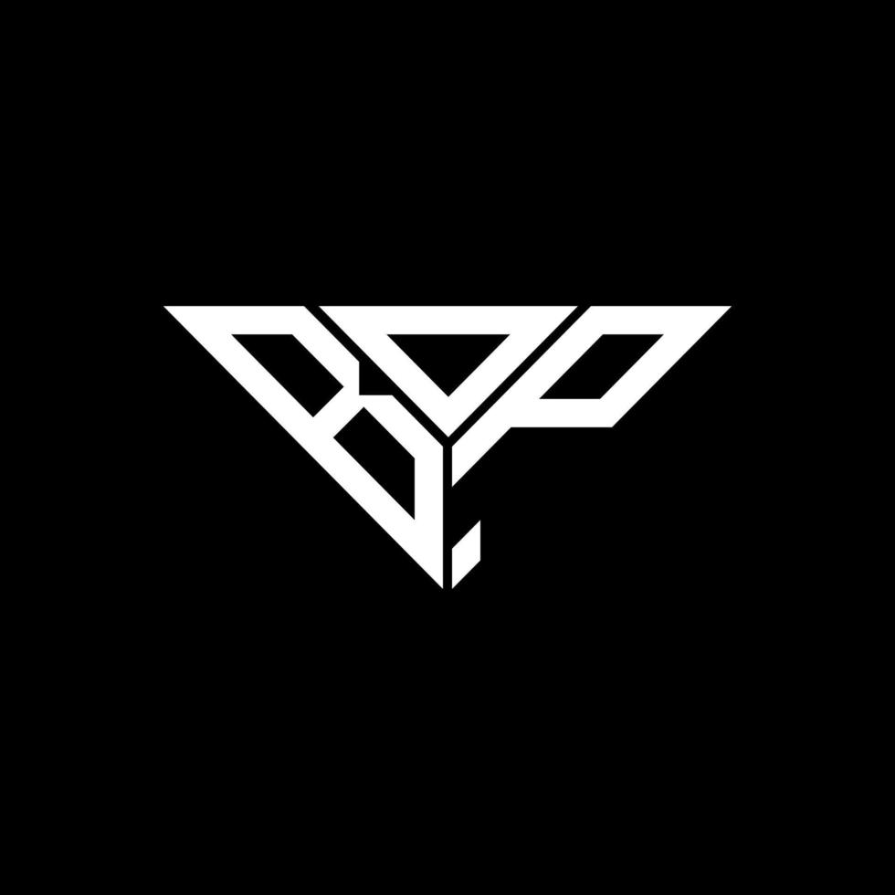 bdp lettera logo creativo design con vettore grafico, bdp semplice e moderno logo nel triangolo forma.