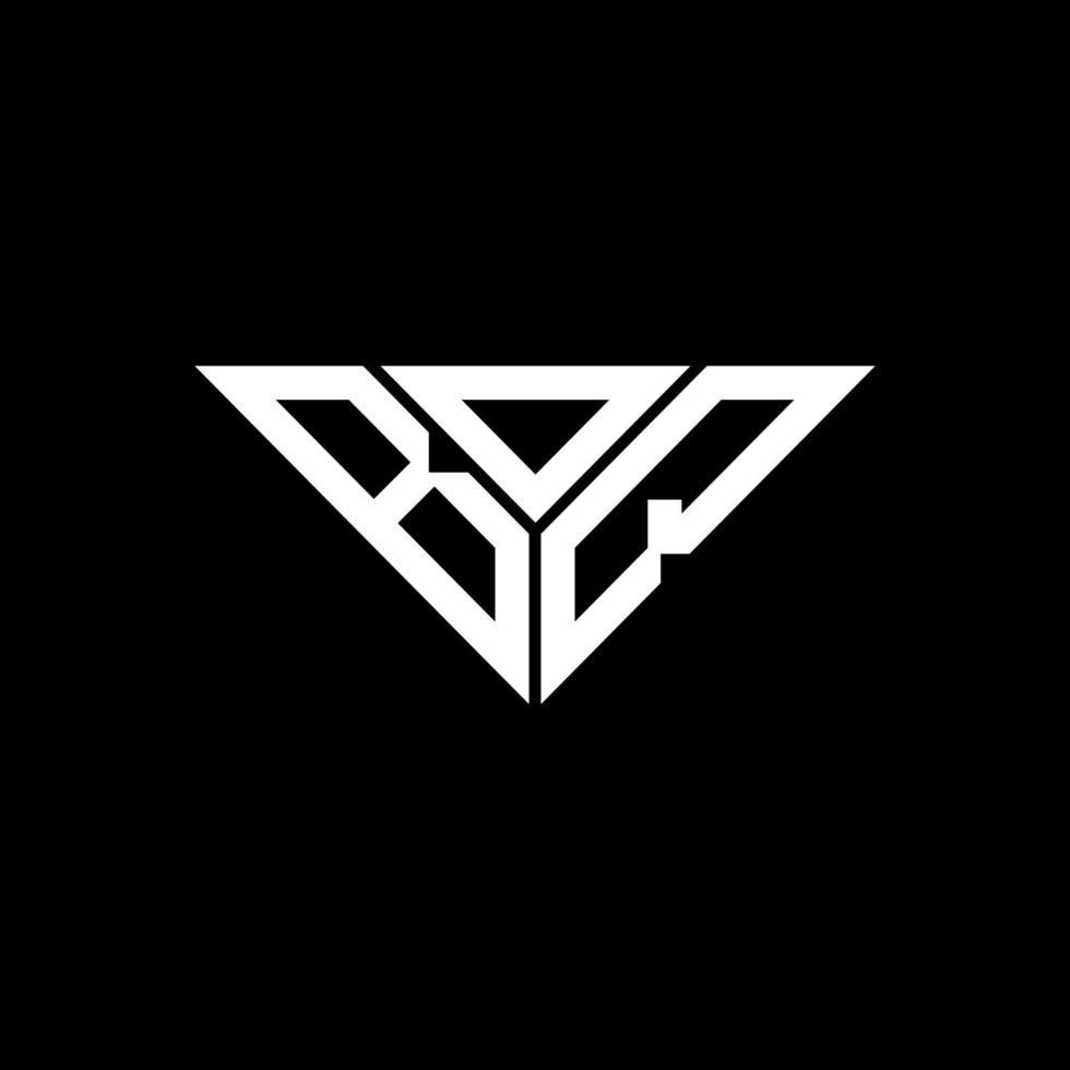 bdq lettera logo creativo design con vettore grafico, bdq semplice e moderno logo nel triangolo forma.