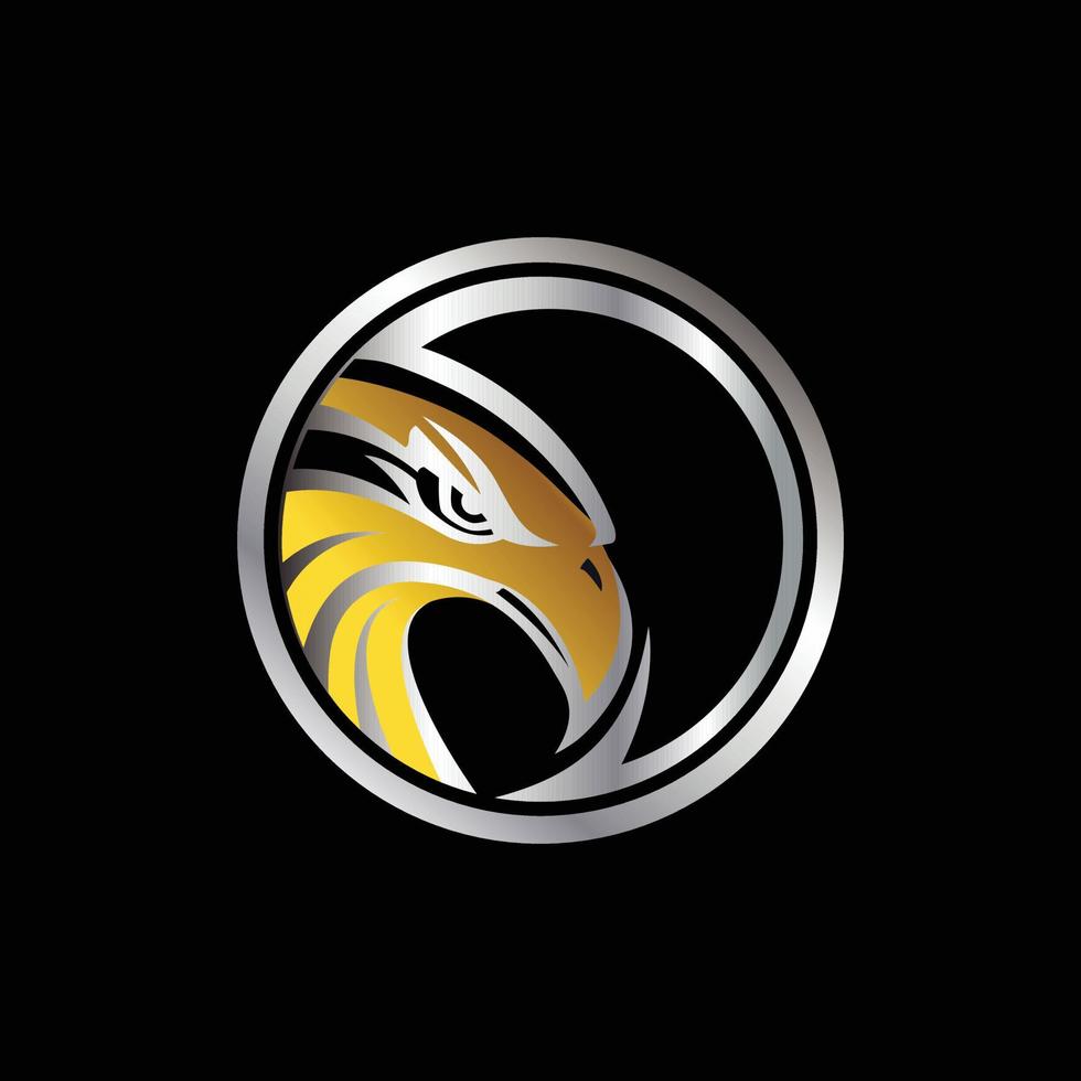oro argento falco emblema logo cartello simbolo icona vettore