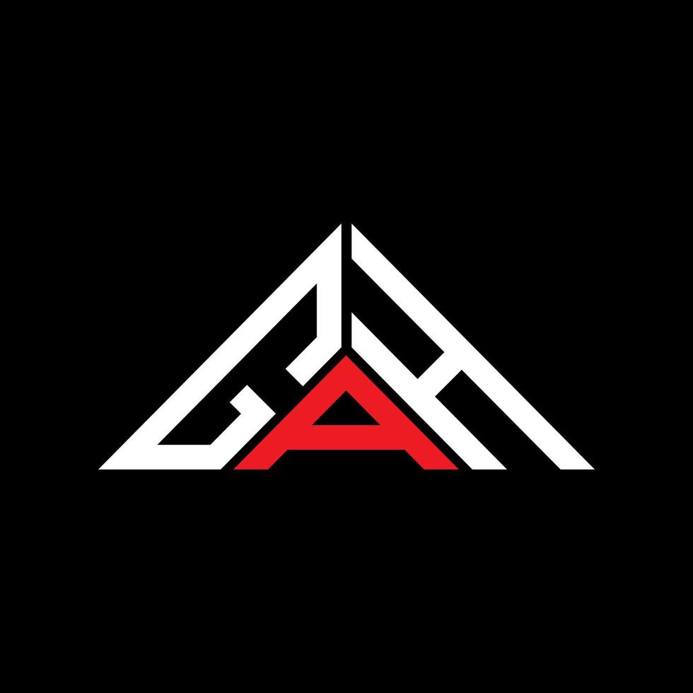 gah lettera logo creativo design con vettore grafico, gah semplice e moderno logo nel triangolo forma.