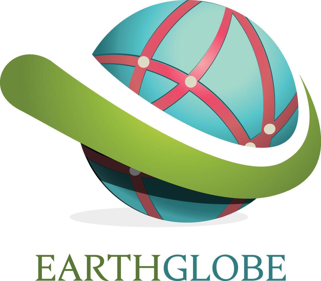 vettore astratto terra globo logo design. astratto globo logo modello.