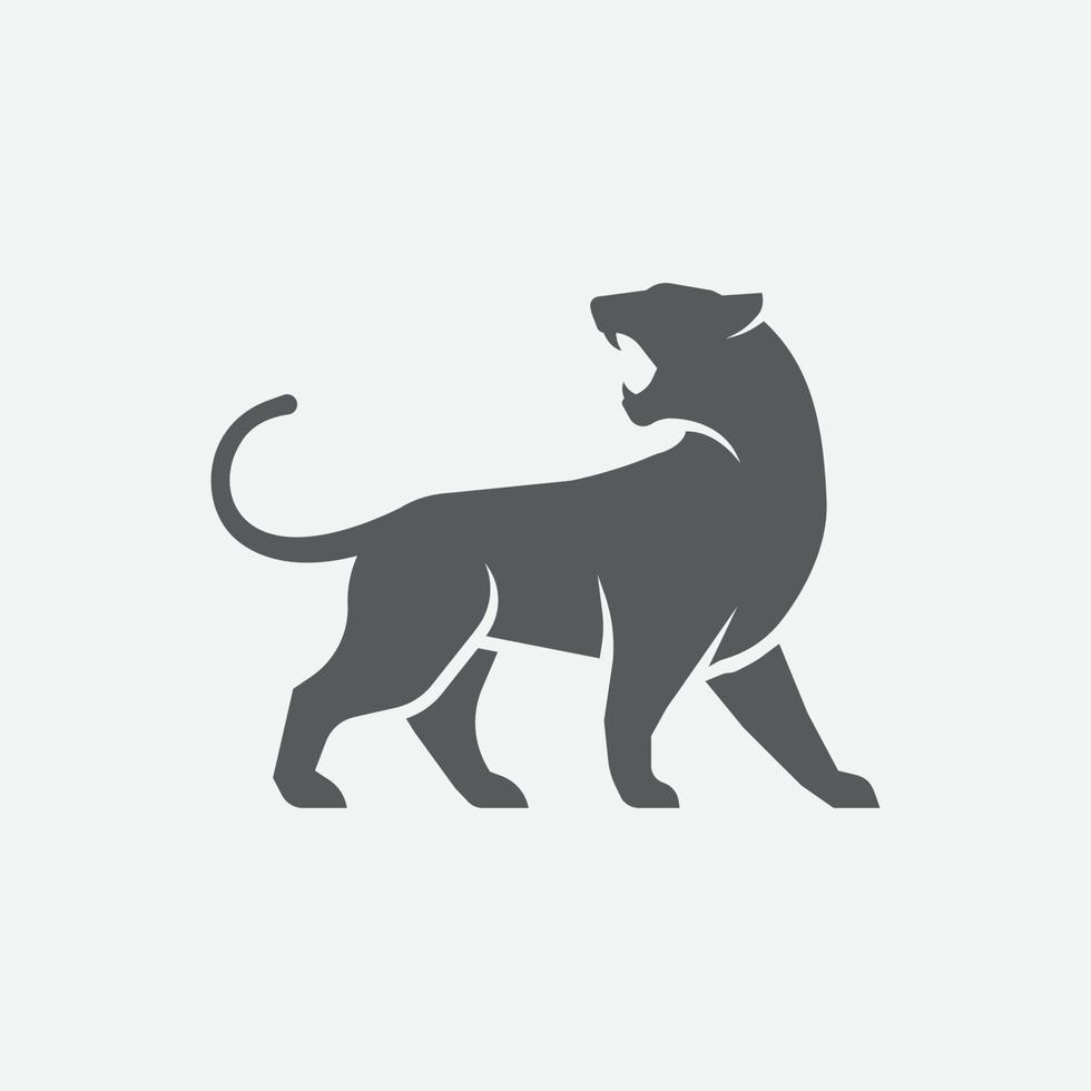 tigre silhouette logo icona. gattopardo design elemento. puma. giaguaro. leopardo icona. vettore illustrazione