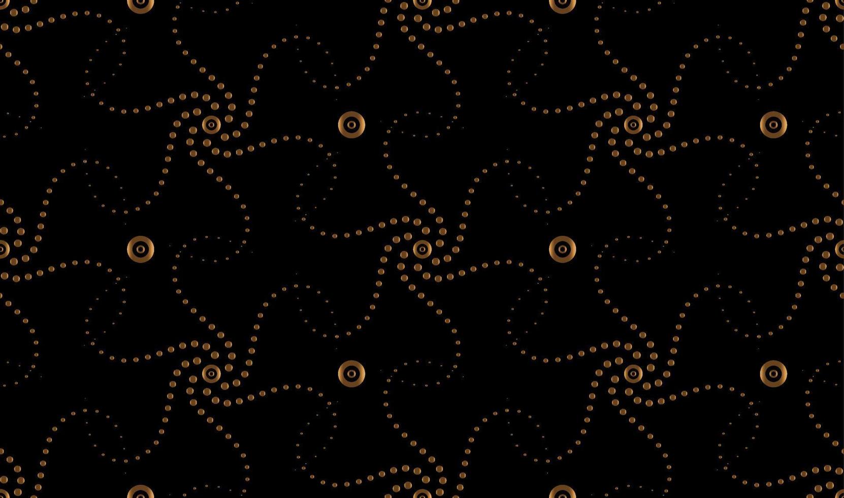 senza soluzione di continuità oro mezzitoni spirale modello sfondo. radiale velocità Linee nel cerchio stelle forma. lusso nero sfondo. vettore illustrazione. d'oro starburst il giro simbolo. circolare sole design elemento