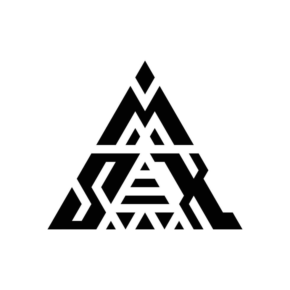 creativo triangolo tre lettera logo design vettore