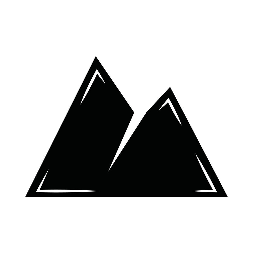 Vintage ▾ retrò montagne per campeggio. può essere Usato piace emblema, logo, distintivo, etichetta. marchio, manifesto o Stampa. monocromatico grafico arte. vettore