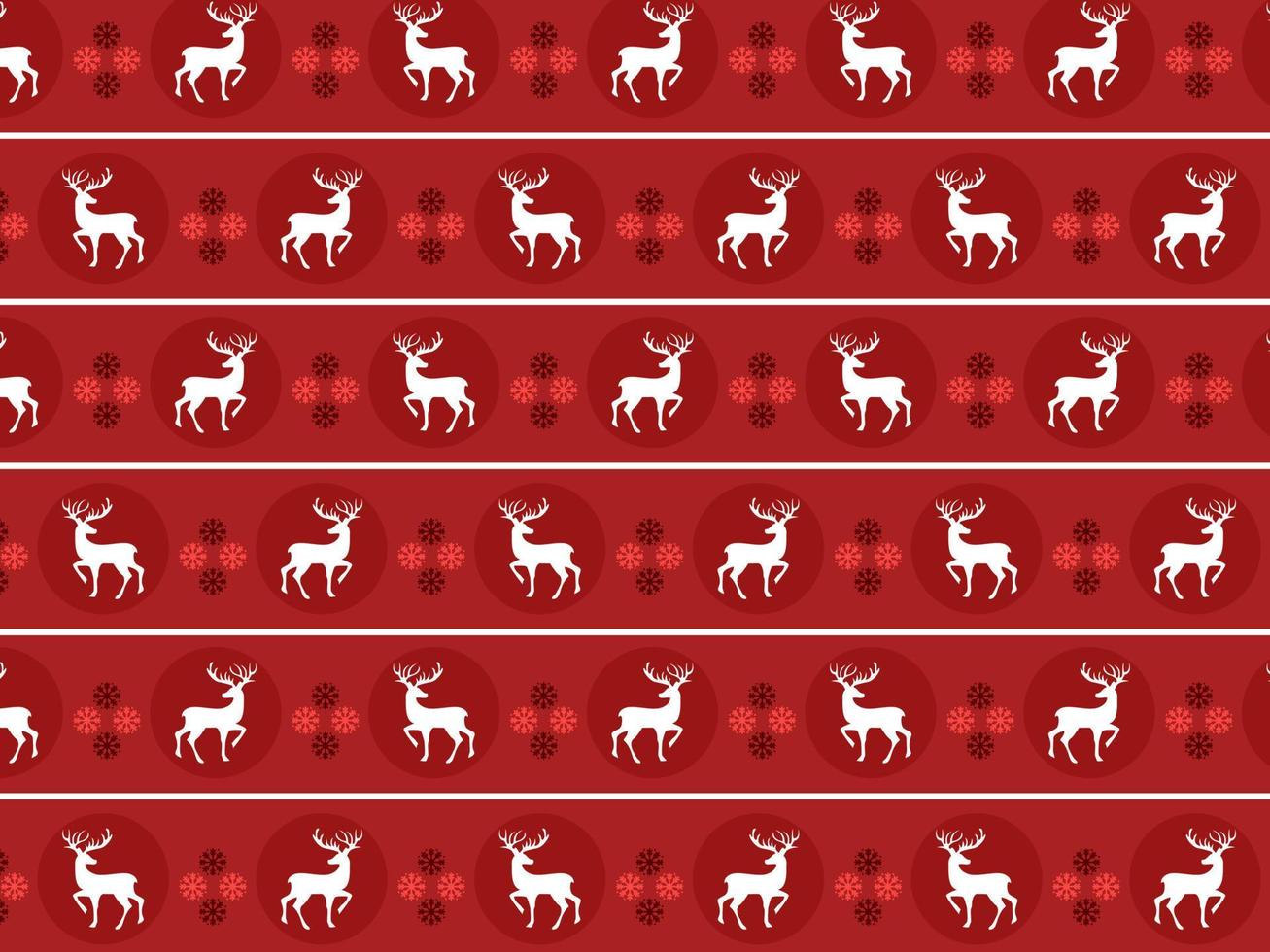 senza soluzione di continuità modello isolato rosso sfondo con Natale cervo e fiocco di neve, carino design. il design Usato per stampa, sfondo, regalo avvolgere, bambino Abiti, tessile, vettore illustrazione