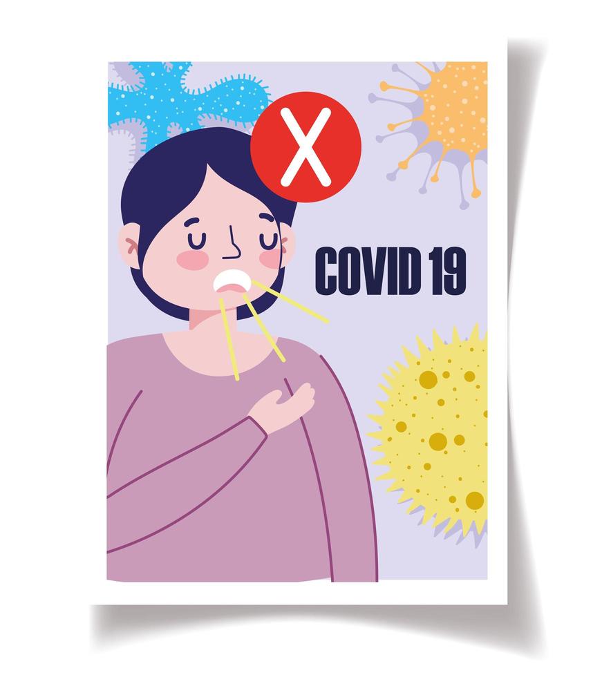 modello di poster di consapevolezza del coronavirus vettore