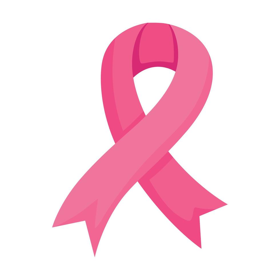nastro rosa cancro al seno vettore