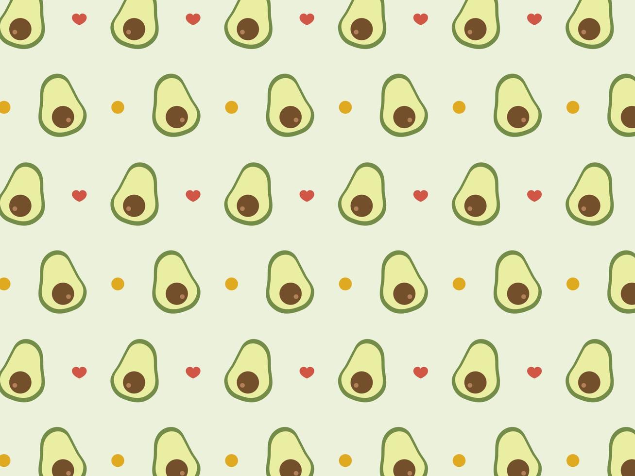 avocado senza soluzione di continuità modello su un' grigio sfondo con cuori.it può essere Usato per confezione, involucro carta, tessile, vegano, crudo prodotti confezione. struttura per eco e salutare cibo vettore