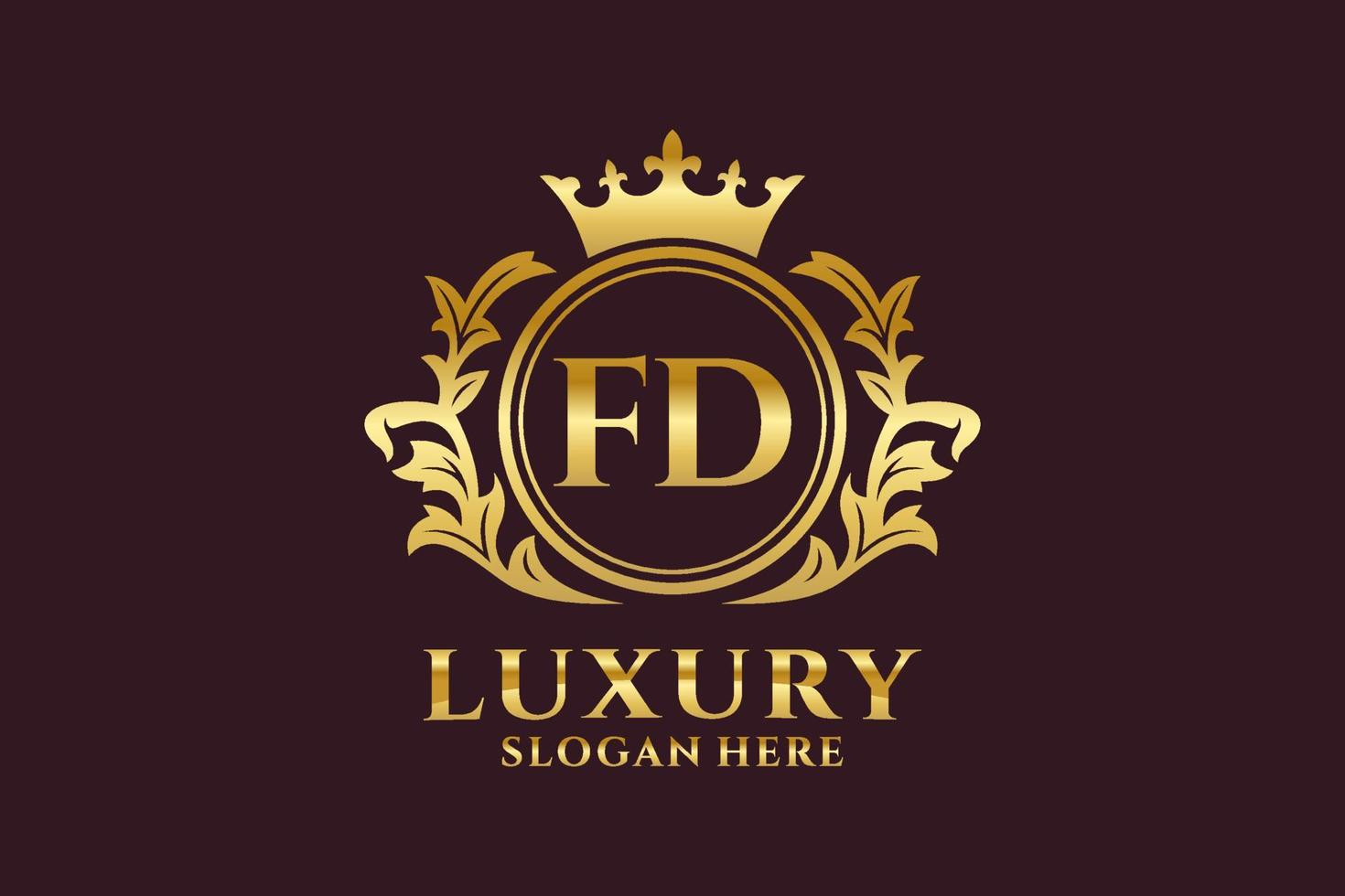 iniziale fd lettera reale lusso logo modello nel vettore arte per lussuoso il branding progetti e altro vettore illustrazione.