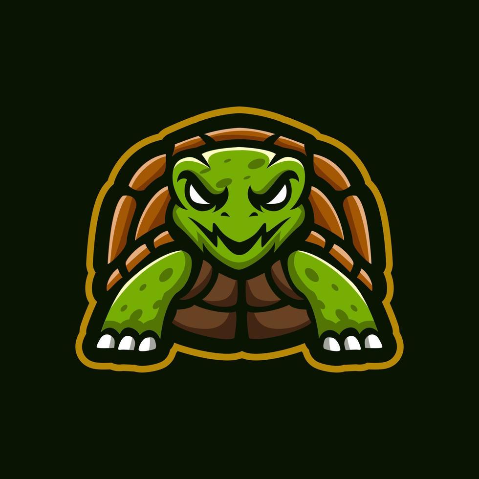 tartaruga portafortuna logo gioco illustrazione vettore