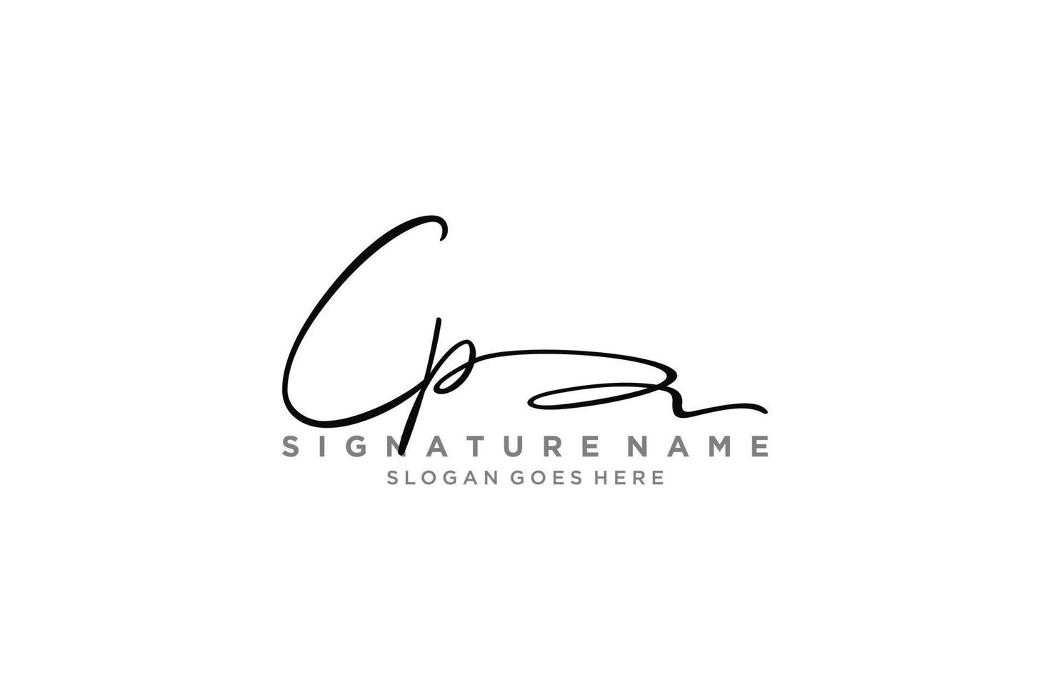 iniziale cp lettera firma logo modello elegante design logo cartello simbolo modello vettore icona