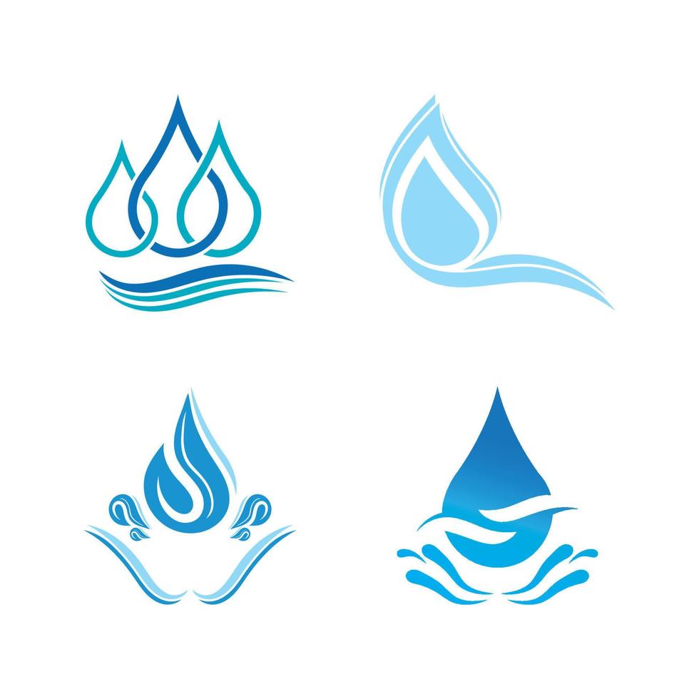 acqua far cadere logo icona illustrazione vettore