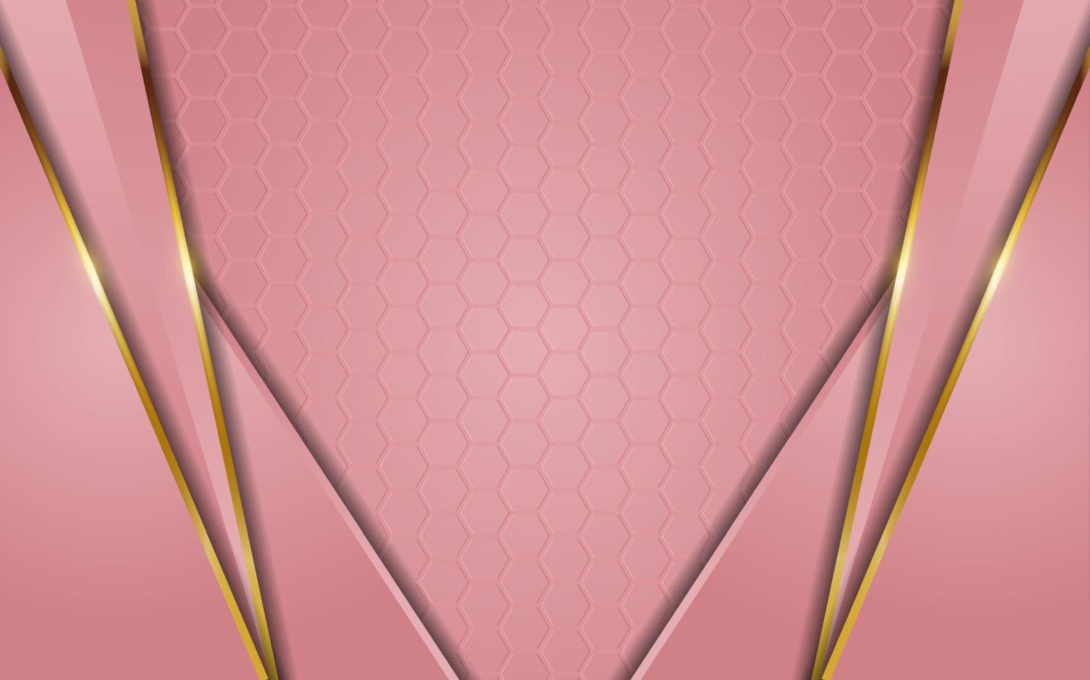 astratto rosa sfondo con linea oro vettore