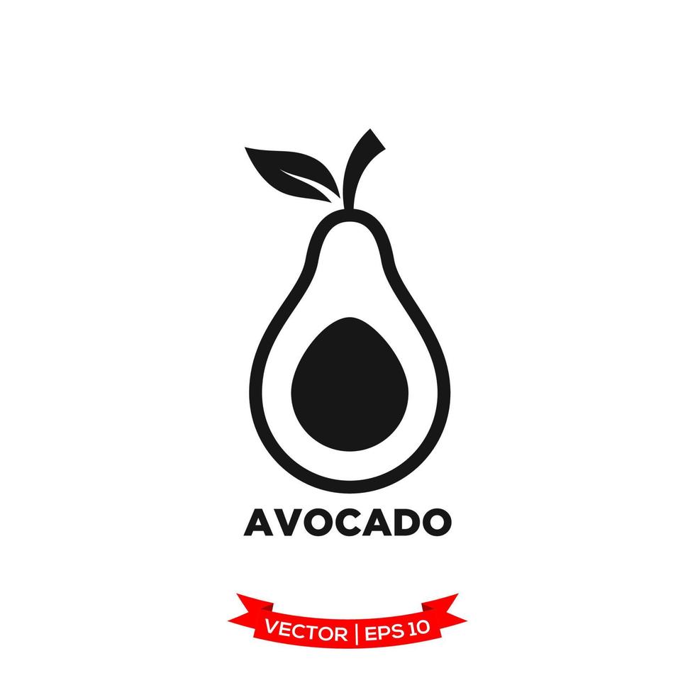avocado illustrazione icona vettore logo modello nel treny piatto design