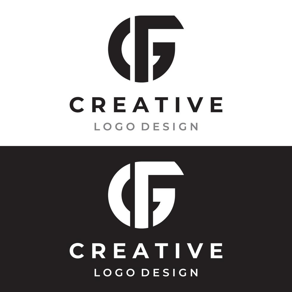 creativo design logo modello iniziale lettera f gg f monogramma quello è elegante, lussuoso, unico e moderno. logo per identità, attività commerciale carte, etichette e Marche. vettore