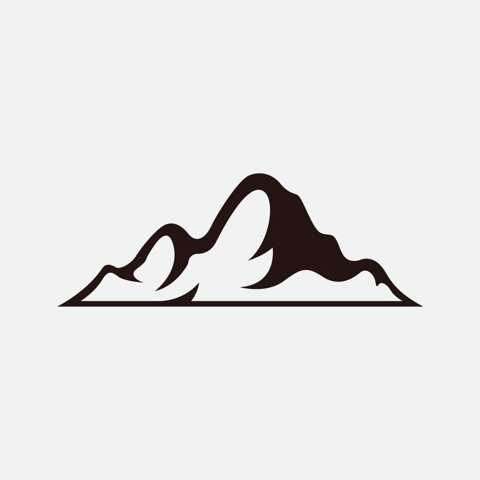 logo design di montagne o montagne sagome. loghi per scalatori, fotografi, imprese. vettore