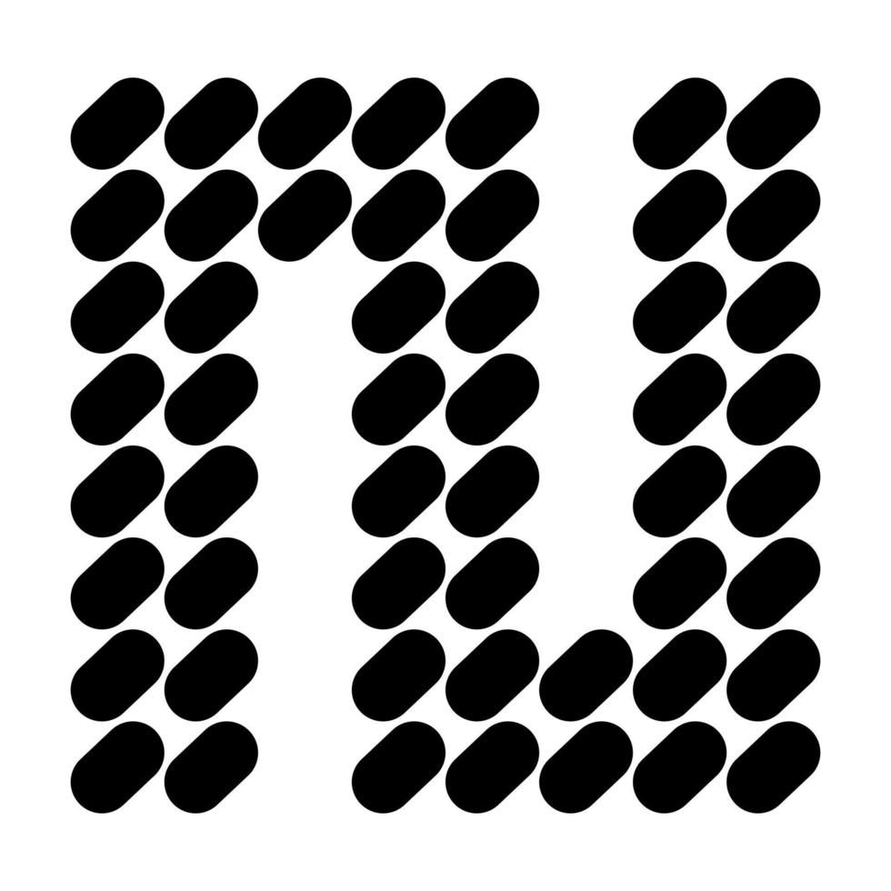 design semplice del logo della lettera n. vettore