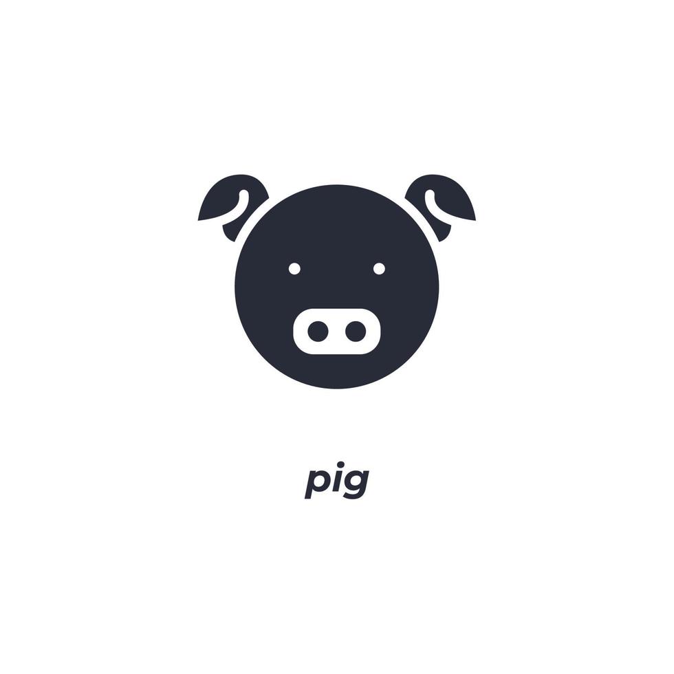 vettore cartello maiale simbolo è isolato su un' bianca sfondo. icona colore modificabile.