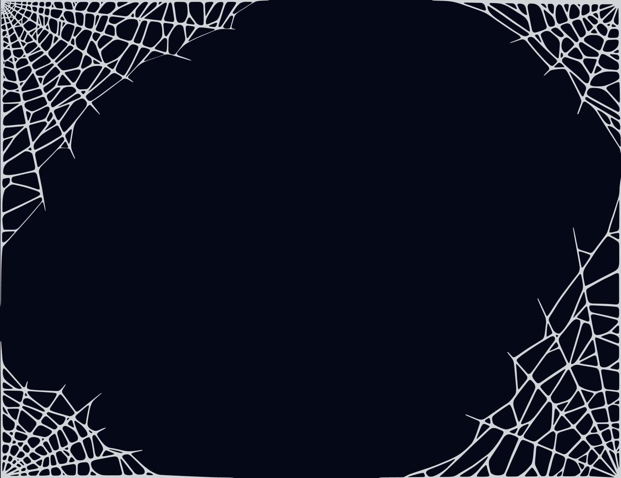 ragno ragnatela corberi isolato su nero sfondo. telaio con Halloween ragnatele. vettore illustrazione