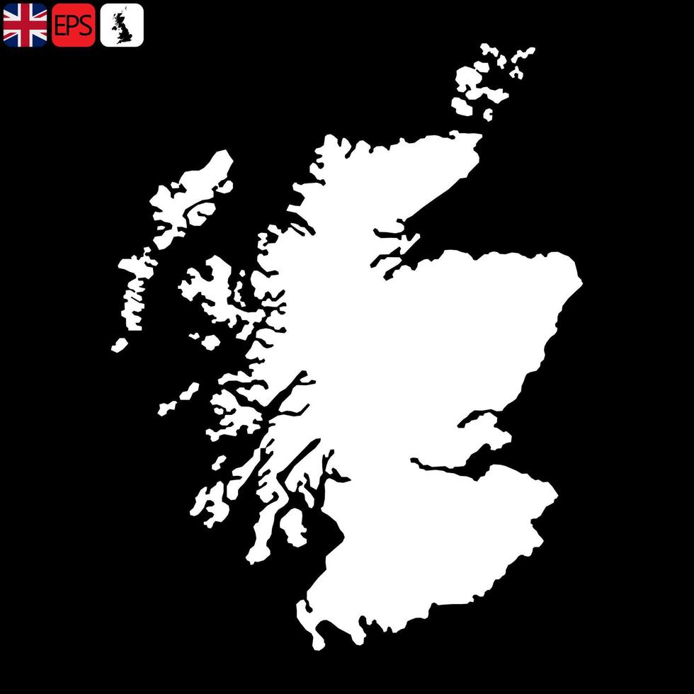 Scozia, UK regione carta geografica. vettore illustrazione.