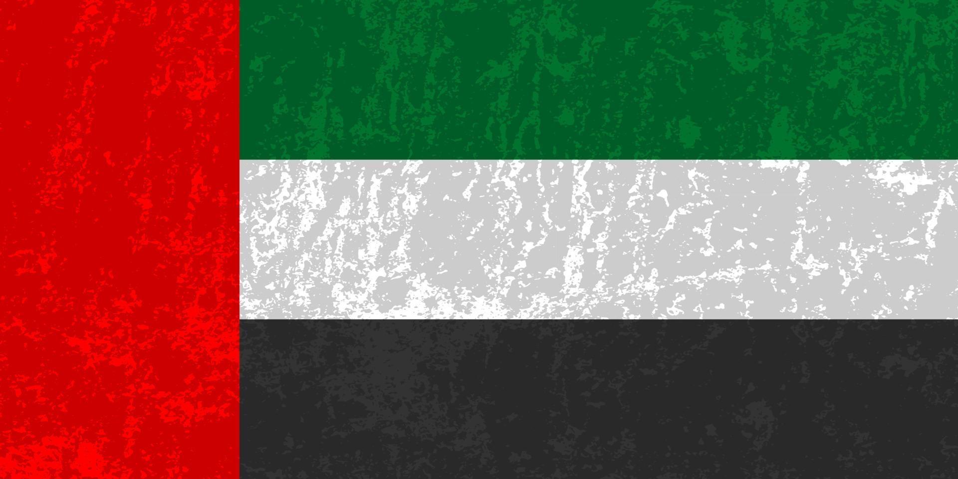 bandiera degli emirati arabi uniti, colori ufficiali e proporzione. illustrazione vettoriale. vettore